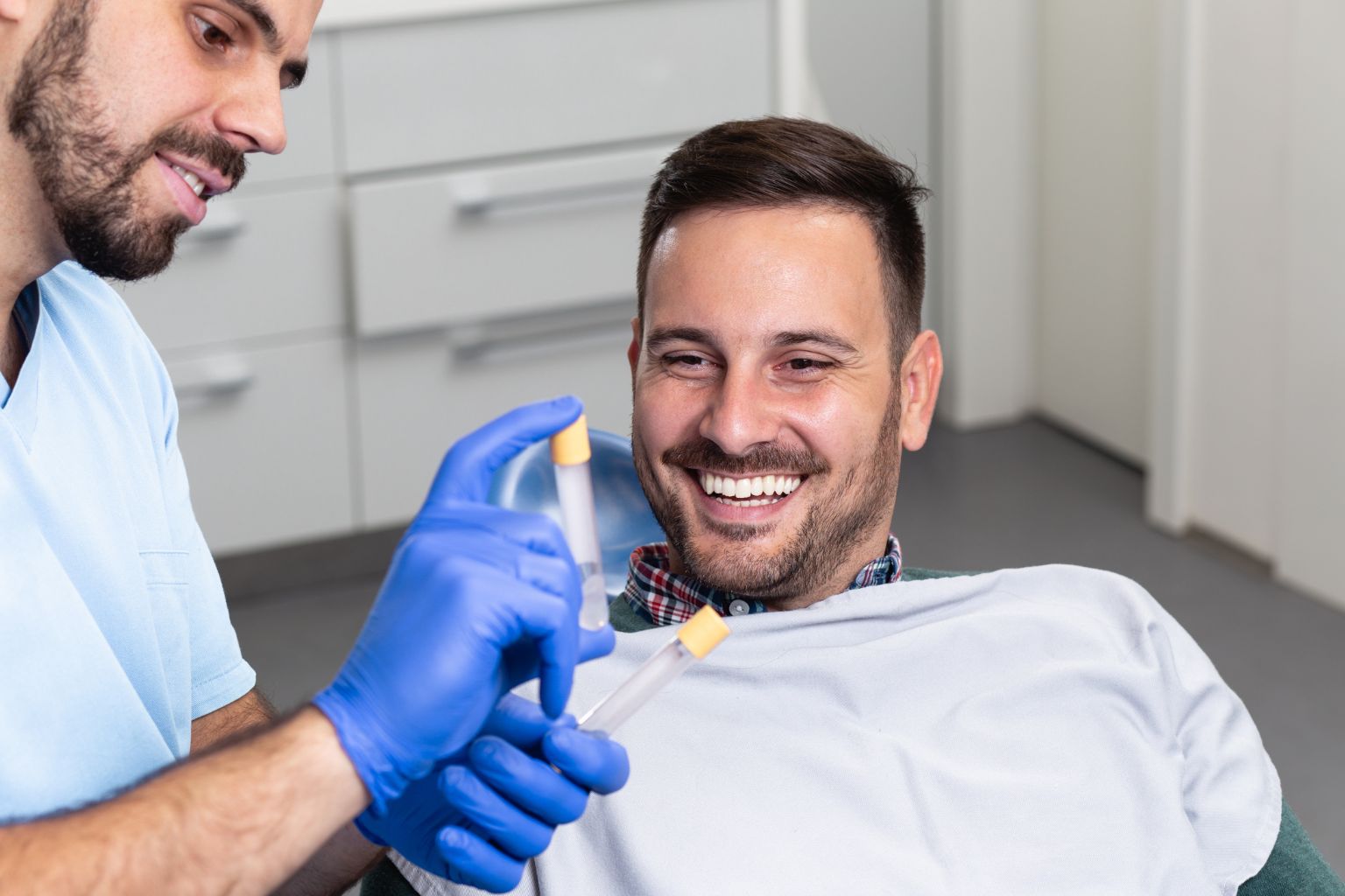 Man at beauty clinic. Platelet rich plasma ( PRP) therapy process | APEX Performance & Aesthetics in Sandy, UT