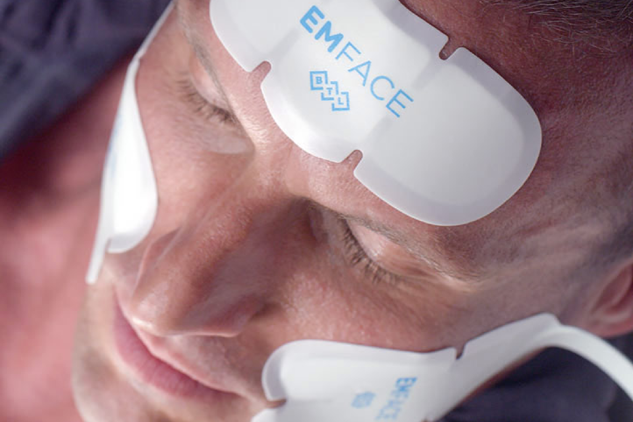 Man undergoing Emface™. Emface™ is a revolutionary facial treatment | APEX Performance & Aesthetics in Sandy, UT
