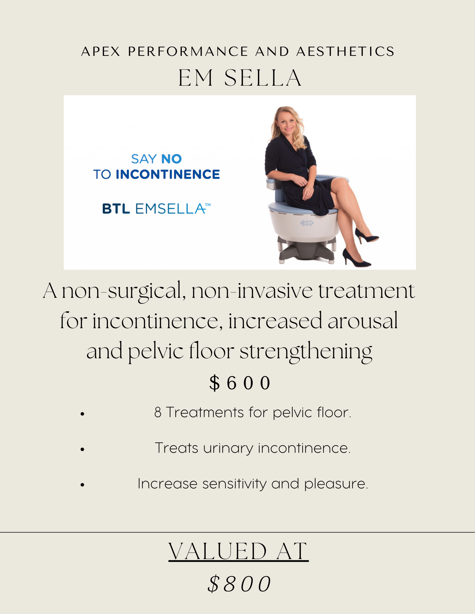 EmSella Treatment - Package | APEX Performance & Aesthetics in Sandy, UT