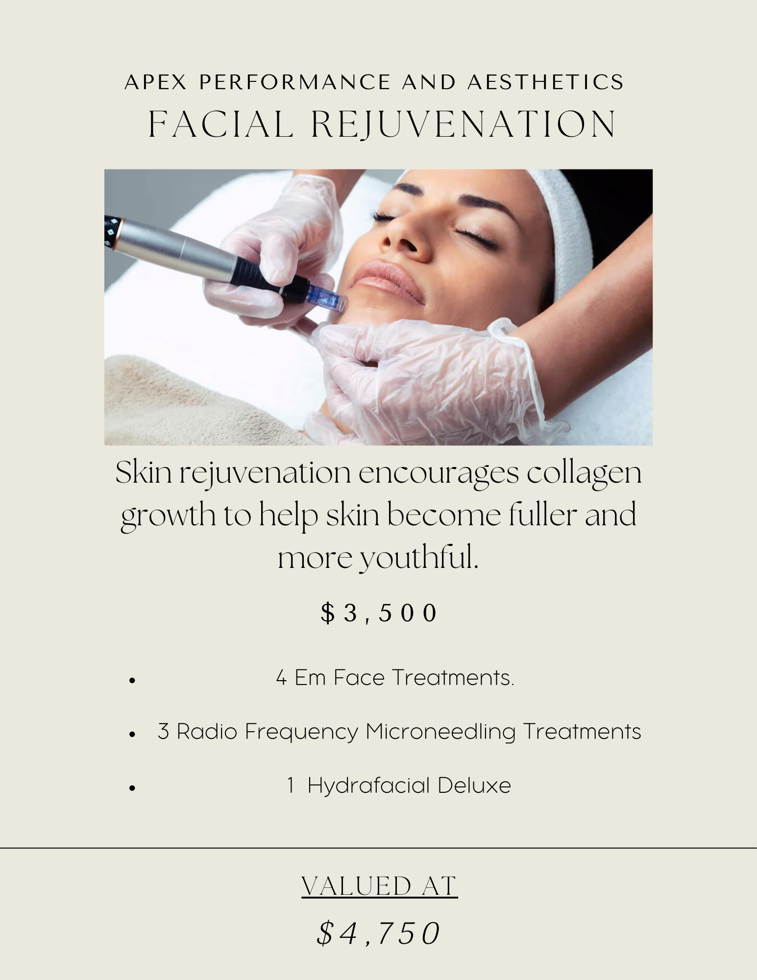 Facial Rejuvenation Treatment - Package | APEX Performance & Aesthetics in Sandy, UT