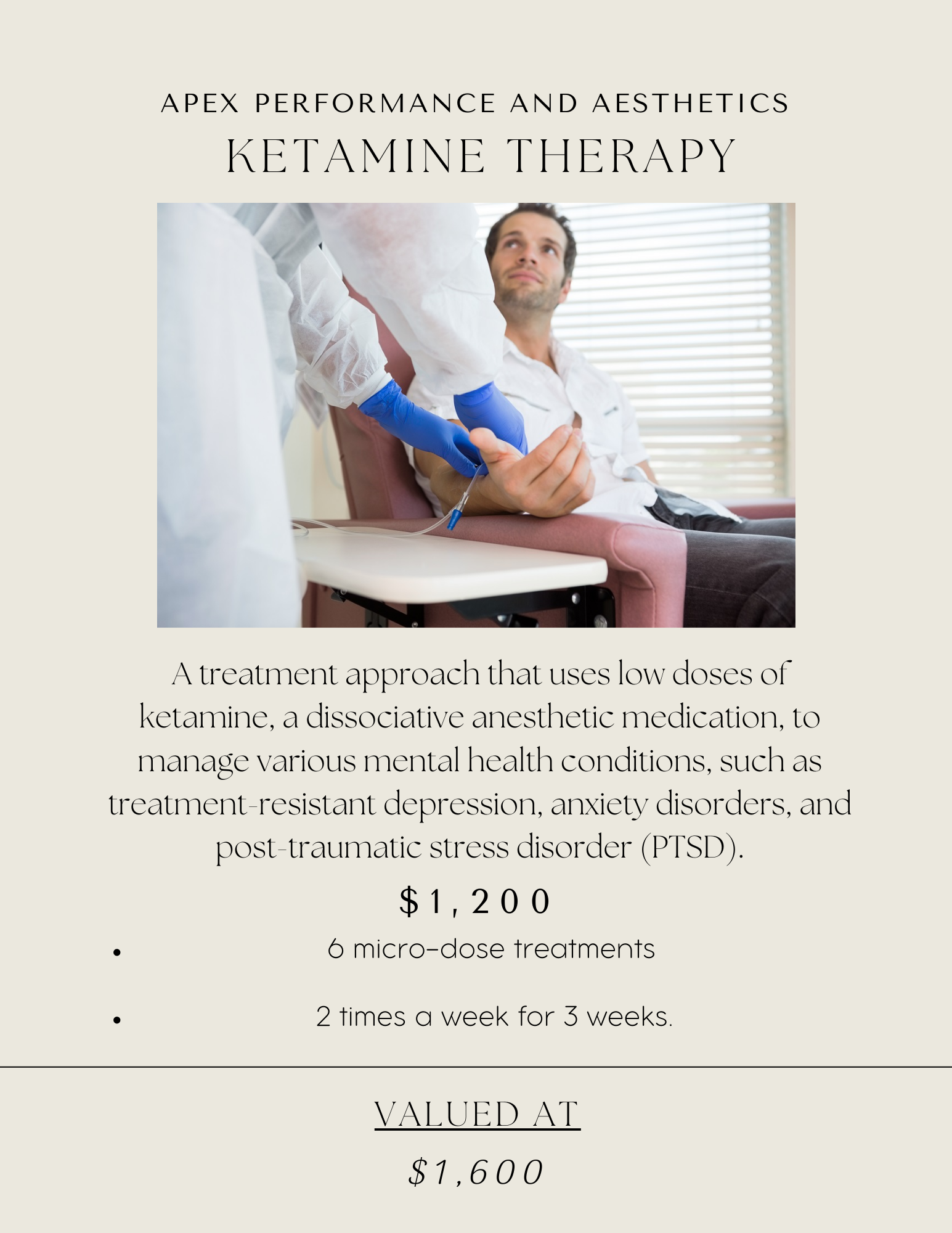 Ketamine Therapy - Package | APEX Performance & Aesthetics in Sandy, UT