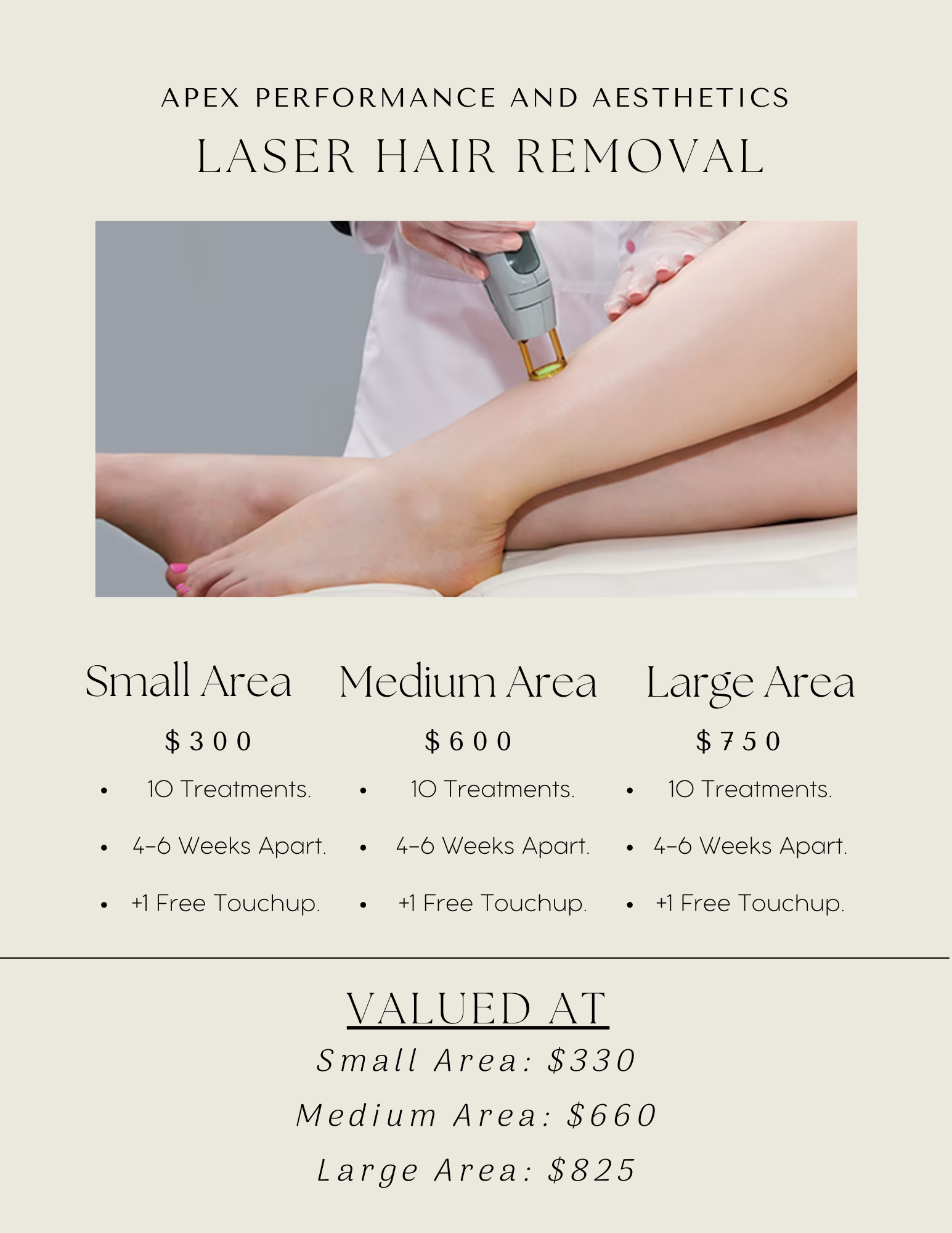 Laser Hair Removal - Package | APEX Performance & Aesthetics in Sandy, UT