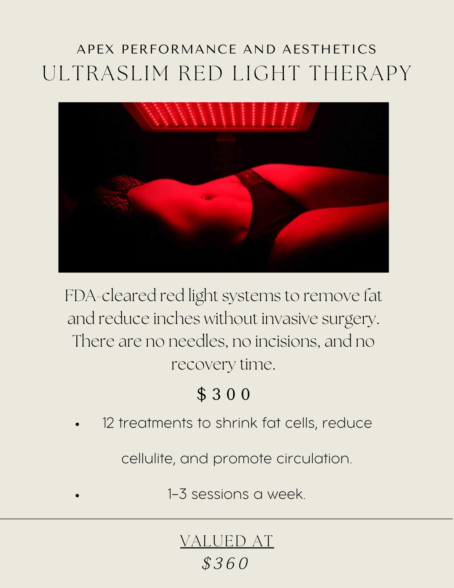 Ultra Smooth Red Light Therapy Package | APEX Performance & Aesthetics in Sandy, UT